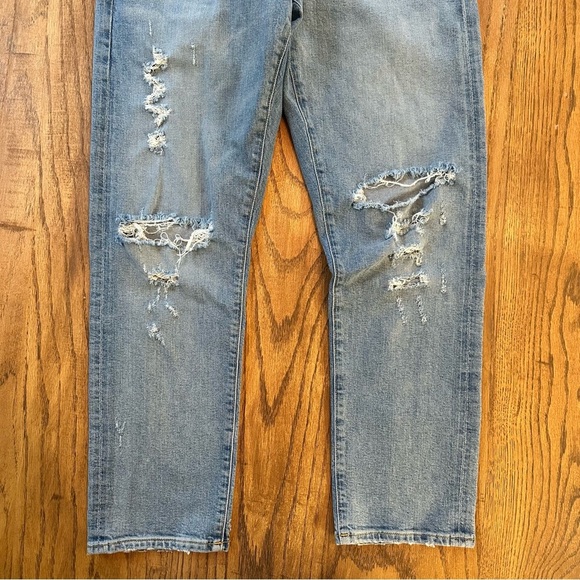 AGOLDE Isabel Slim Fit Boyfriend Dreamer Jeans Distressed Denim Size 25 - Picture 3 of 14